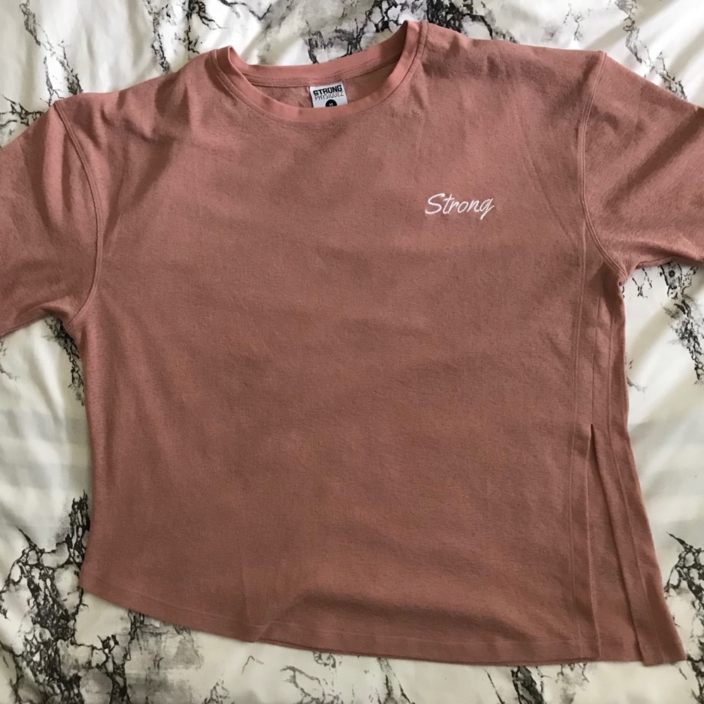 Strong Physiquez Tie-Up T-Shirt - Blush